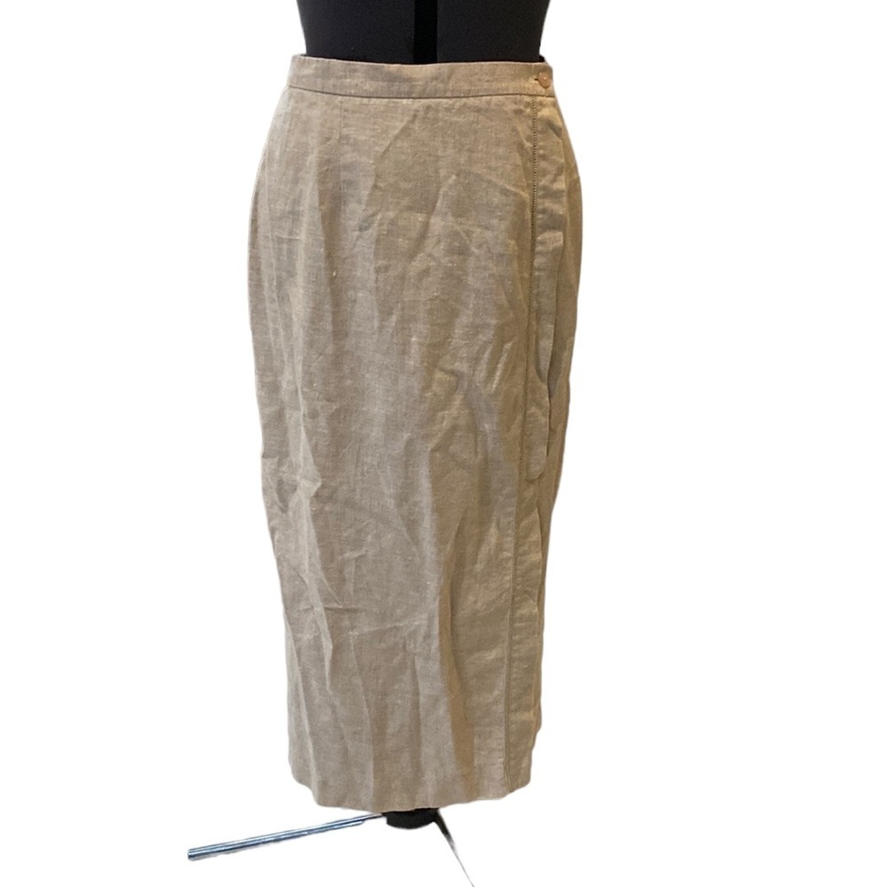Talbots Vintage 90’s Irish Linen Faux
Wrap Maxi Skirt Size 14 Completely Lining